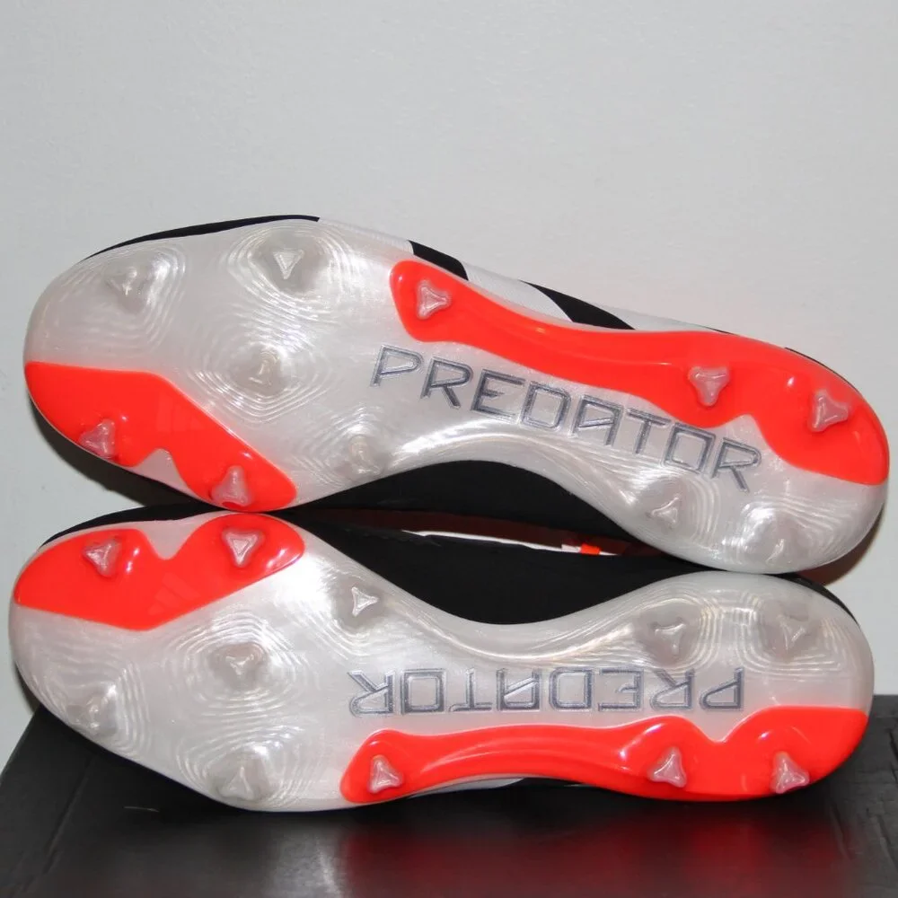 Adidas Predator 24 Pro FG Soccer Cleats Mens 10 Black Solar Red